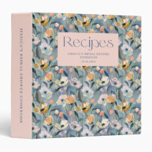 Vintage Floral Blue Chá de panela Recipiente Book