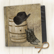 Western Barrel e Boots Wedder Binder