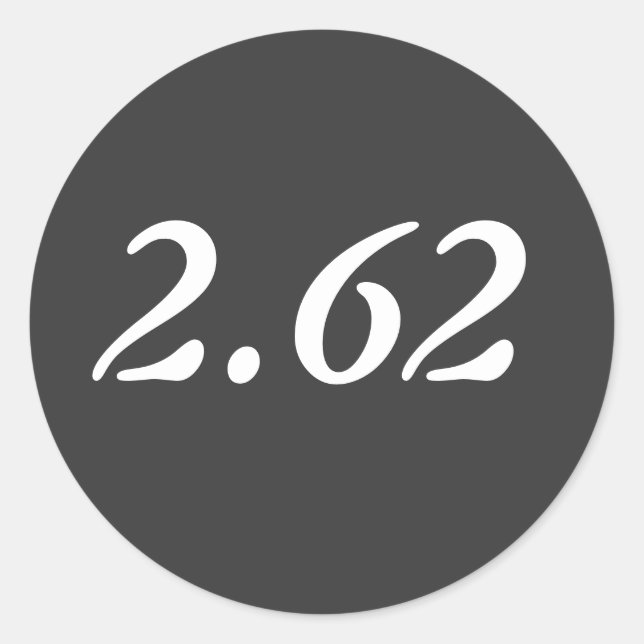 2.62 Autocolante de maratona minimalista (Frente)