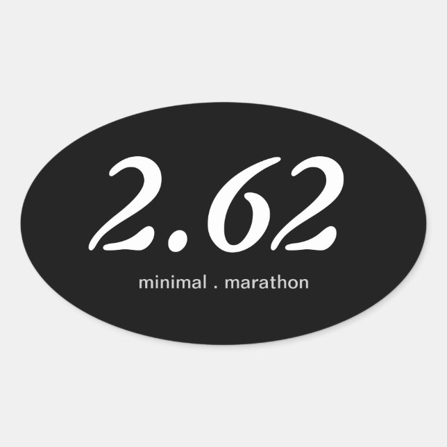 2.62 Autocolante Mínimo Irônico Maratona Oval (Frente)