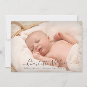 2 Anúncio de Nascimento do Nome do Script de Foto