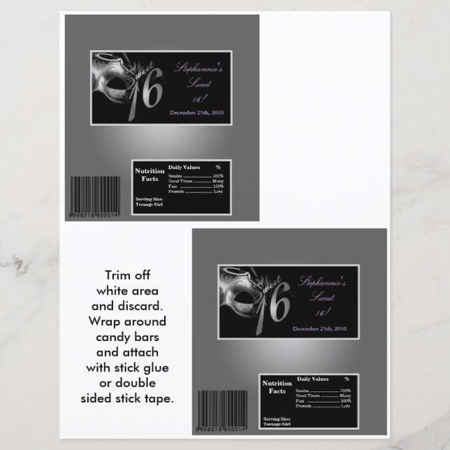 2 Bar grande de Hershey Doce 16 Prata (Frente)