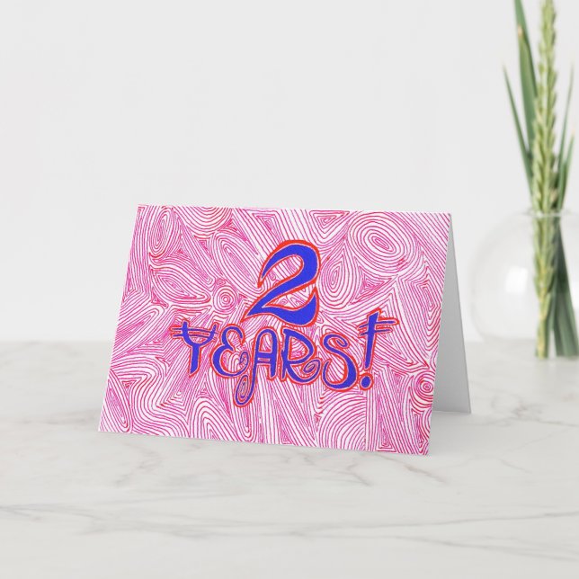 2 cartão anos de aniversário/aniversário da (Frente)