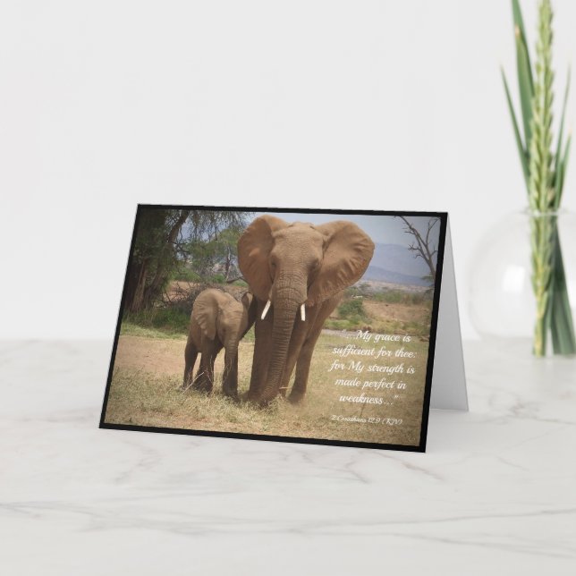 2 Cartão Corinthians 12:9 (KJV)  (Frente)