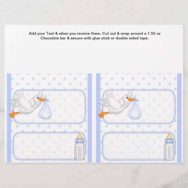 2 Chá de fraldas Azul Favorecer Molas de Bar Doces (Frente)