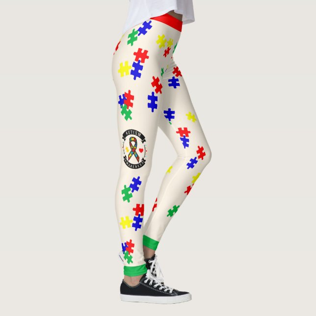 # 2 Conscientização sobre Autismo - Leggings (Direita)