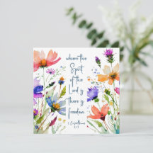 2 Corinthians 3:17 Bíblia de Liberdade Versa Placa