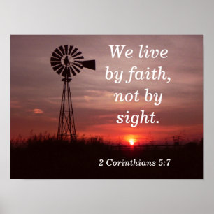 2 Corinthians 5:7 - impressão de arte