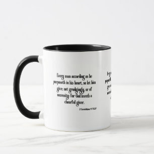 2 Corinthians 9:7 Escritura De Bíblias, Caneca De