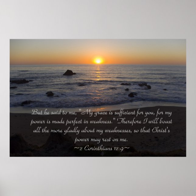 2 Corintianos 12:9 Poster (Frente)