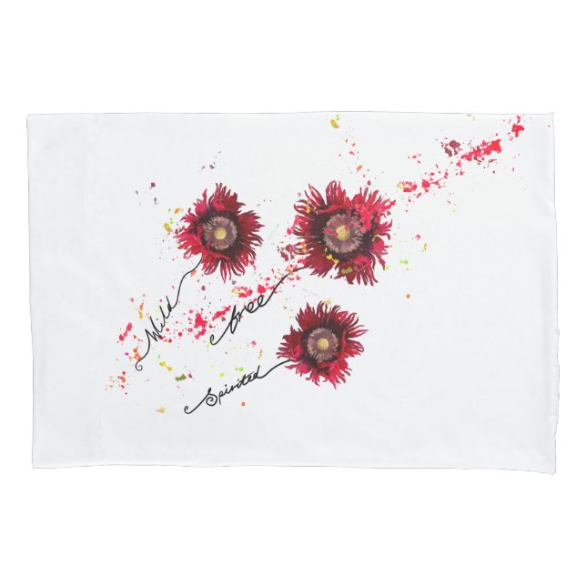 2 design, splatter de pintura de papoila irregular (Frente-Esquerda)