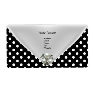 2 "Encomendar Elegante Branco Preto" 2 Etiqueta En