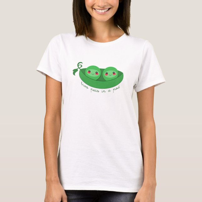 2 ERVILHAS em uma VAGINHA - camiseta (Frente)