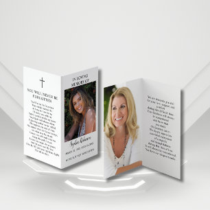 2 Foto: Cartão de Oração de Pasta Memorial Funeral