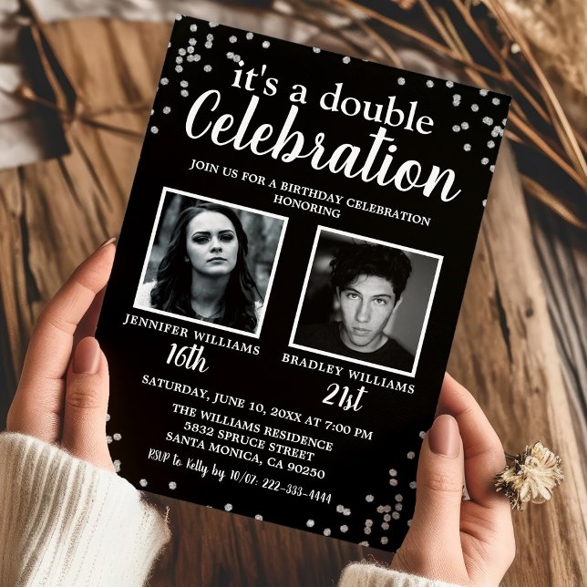 2 Foto: Convite de Aniversário de Prata Negra (Criador carregado)