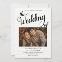 2 Foto Convite Simplístico De Casamento