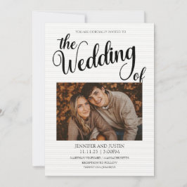 2 Foto Convite Simplístico De Casamento