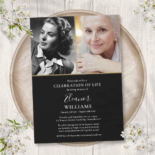 2 Foto de Celebração da Vida Convite Funeral