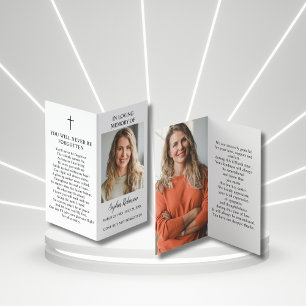 2 Foto: Simple Funeral Folder Prayer Card