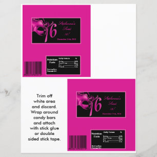 2 Frascos de grande Bar de Hershey Sweet 16 rosa q
