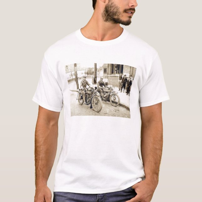 2 homens na camisa das motocicletas (Frente)