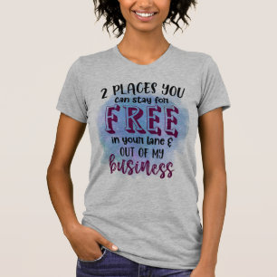 2 lugares onde você pode ficar para uma camiseta G