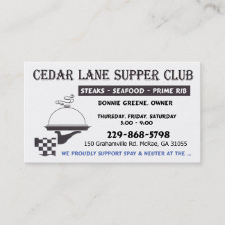 2 para 1 cartão de negócios