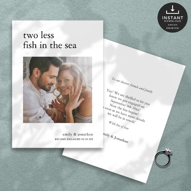 2 peixes a menos no Anúncio de Noivado de Foto do  (Criador carregado)