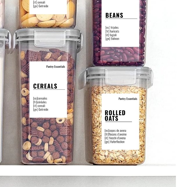 2 por 3 Etiqueta multilíngue espanhola de pórtico  (Every field is editable. Spanish, French, Italian, German and English.)