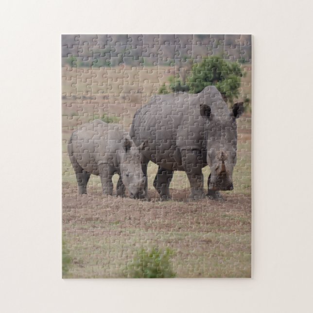 2 rhino quebra-cabeça (Vertical)
