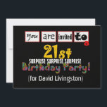 2ø Modelo do convite de aniversário da SURPRESA<br><div class="desc">Este design com seus squres festivos e sua rotulação corajosa e colorida é uma maneira do divertimento de convidar povos a uma celebração do aniversário da SURPRESA. O texto suporta sobre do convite é totalmente customizável - na parte dianteira você pode adicionar o ano do aniversário e o nome do...</div>