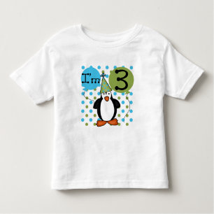 3º Camisetas de aniversário do Pinguim e presentes
