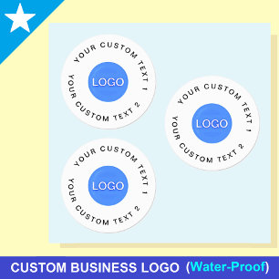 30 Adesivos à prova de água com o logotipo da sua
