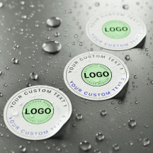 30 Adesivos Impermeáveis (Logotipo da Empresa, Tex