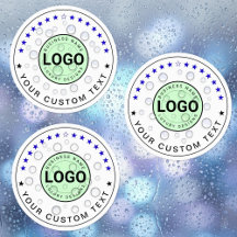 30 Adesivos Personalizados à Prova d'Água (Nome do