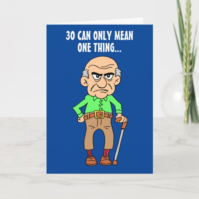 30 Cartões Oficialmente Grumpy Old Man aniversário (Frente)
