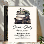 30 | Convite de Aniversário do Livro Vitoriano Vin<br><div class="desc">Procurando o convite perfeito para sua próxima festa de aniversário? Não vejam mais que estes encantadores convites para livros! Com um simples design, estilo vitoriano, com uma pilha de livros com flores silvestres sobre fundo branco e um design ornamentado de livro vitoriano no sentido inverso, estes convites para baratos impressionarão...</div>