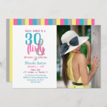 30 & Convite para aniversário de 30 anos flexível