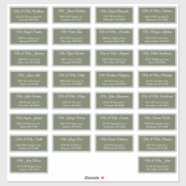 30 Etiquetas de Endereço de Convidados de Casament