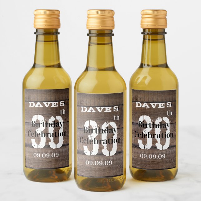 30 Rústica De Madeira Qualquer Festa de aniversári (Garrafas)