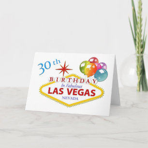 30o Padrão do cartão de aniversário de Las Vegas