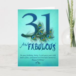31º Cartões de modelo de aniversário