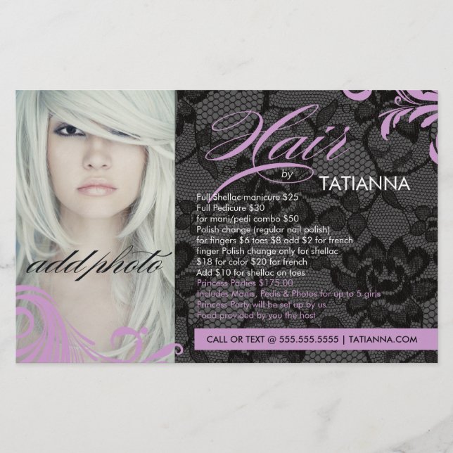 311 Cabelo Lilac e Lace Por Folheto (Frente)