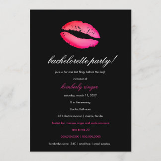 311 Convite para Lingerie de Bachelorette