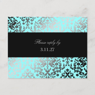 311-Dazzling Damask Turquoise RSVP