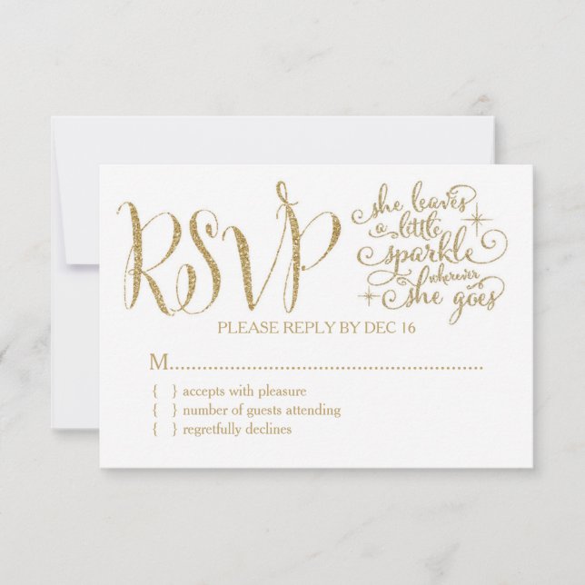 311 Ela deixa um pouco de RSVP Sparkle (Frente)