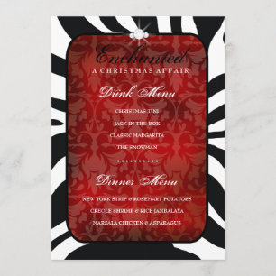 311 Enchanted o menu vermelho do comensal/bebida