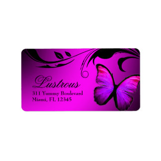 311 Etiqueta Rosa Púrpura da Borboleta Lustrous