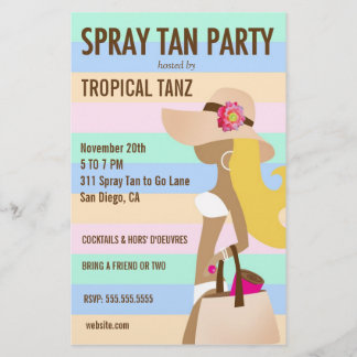311 Folheto do Bikini Girl Spray Tan Party