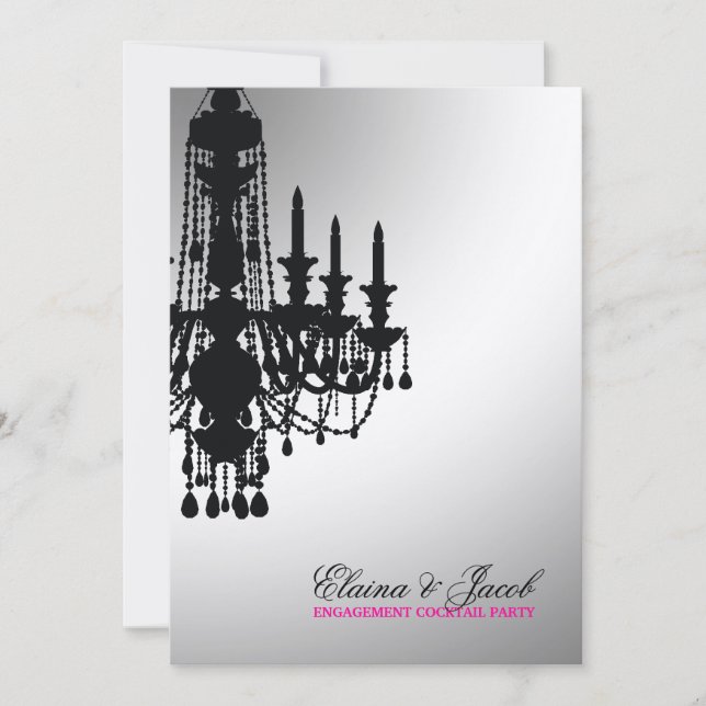 311-Glitz Chandelier - Convite Dourado Metálico (Frente)